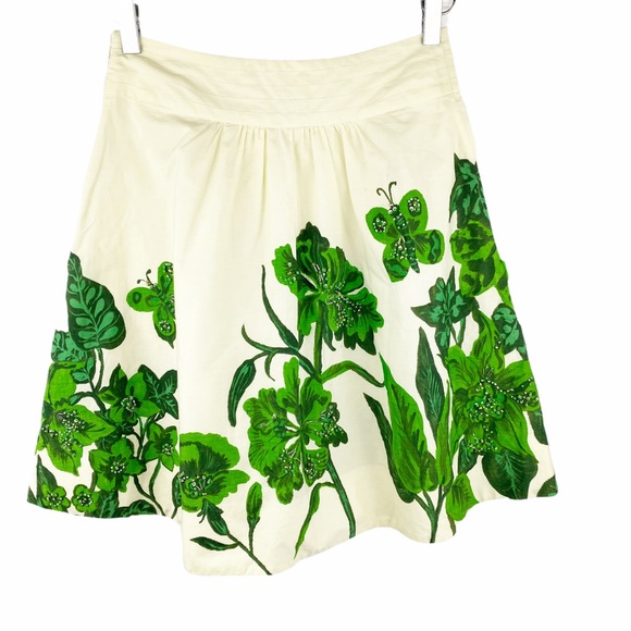 Nathalie Lete’ Paris Flight Round Garden Full Midi Floral Skirt 2 - Picture 8 of 13